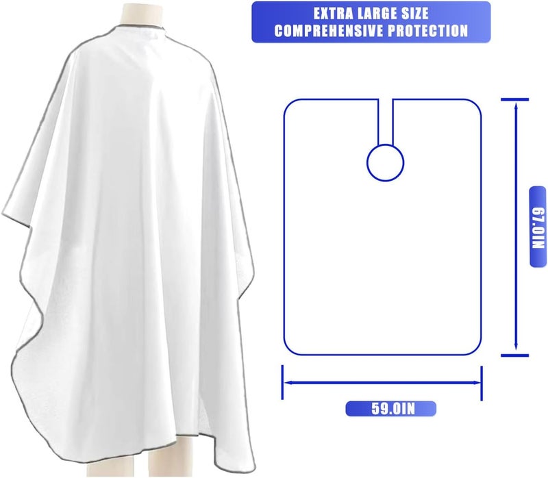 Nicoc Professional Salon Barber Cape, Waterproof Polyester Hair Cutting Cape, Silicone Neckline, Snap Button Colla, Extra Large - Image 2